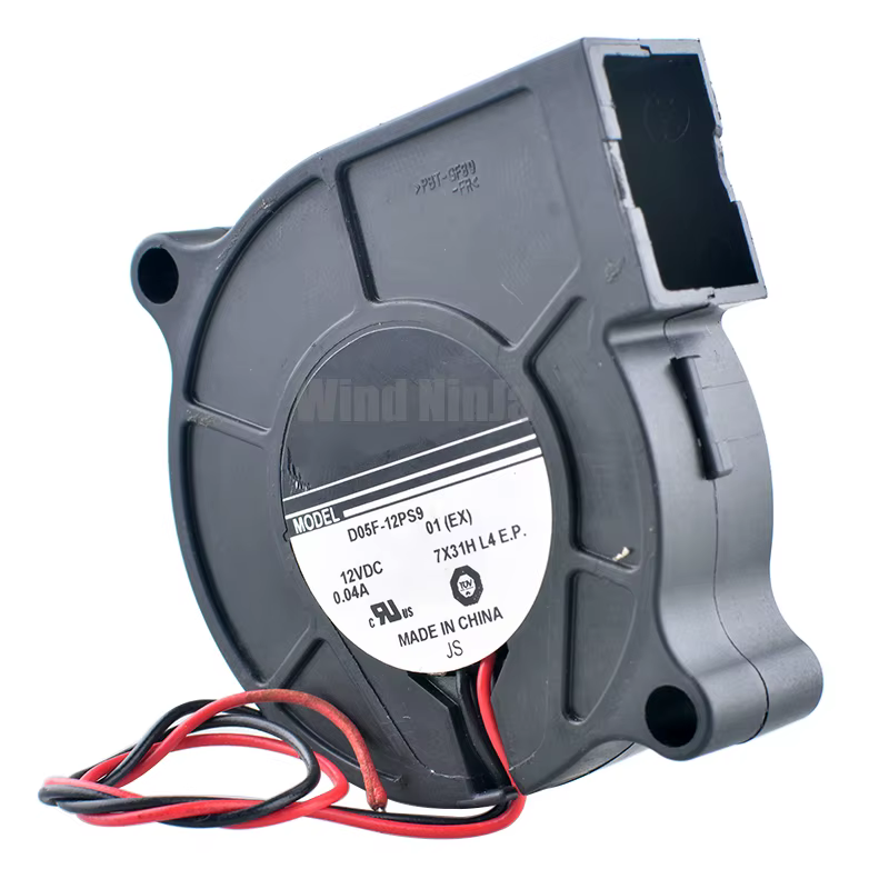 D05F-12PS9 5cm 50mm ventilador 50x50x15mm DC12V 0.04A 2800rpm ventilador de refrigeración centrífugo silencioso para humidificadores y impresoras - imagen 3
