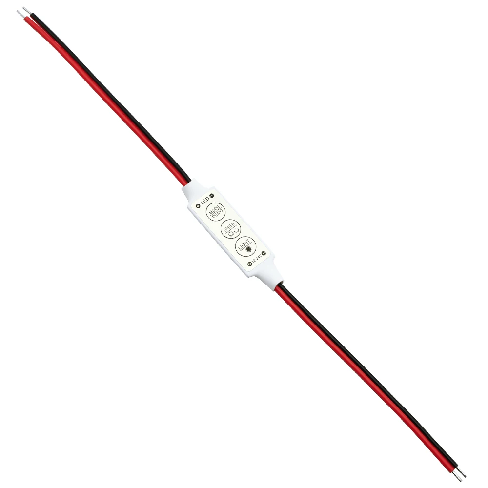 1 Uds DC 12V 24V 3*4A Mini controlador Led controlador atenuador para controlar tira de luz Led de un solo Color SMD 2835 3528 5050 5630 3014 - imagen 5