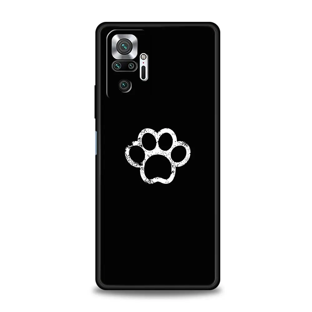 Funda de teléfono con pata de perro y gato para Xiaomi Redmi Note 13, 12, 5G, 11, 10 Pro Plus, 4G, 9S, 8, 7, 9T, 13C, 10C, 9C, 9A, funda de silicona suave - imagen 2