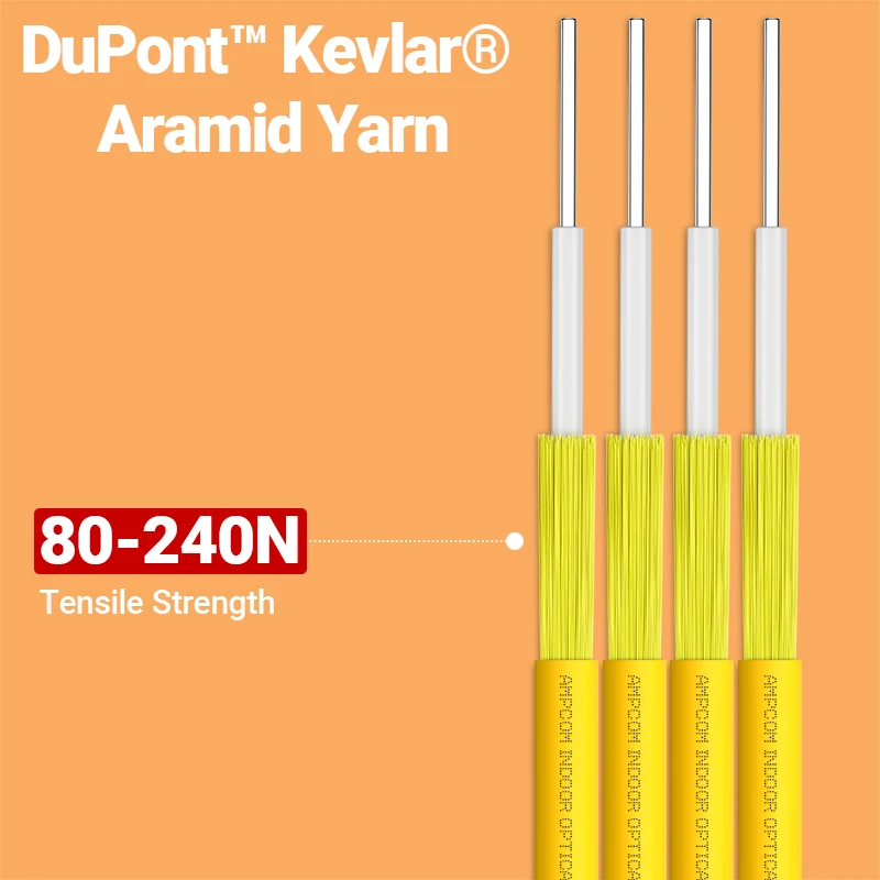 AMPCOM SC a SC UPC Cable de conexión de fibra óptica monomodo dúplex SMF 9/125μm Cable de fibra óptica insensible de 2,0mm de curva monomodo - imagen 4