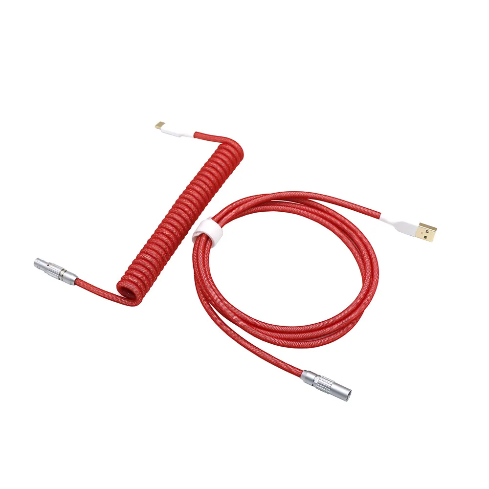 Angitu Aviation USB a Cable de teclado tipo C + Cable en espiral dividido TRRS para teclado mecánico Color personalizado - imagen 2