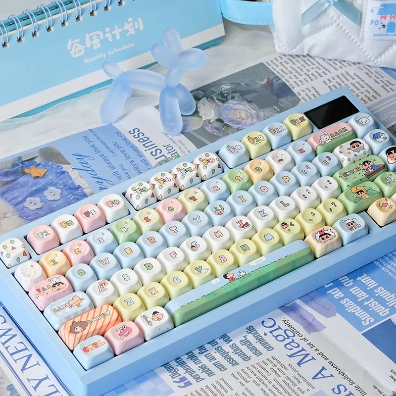 Nowara Shinnosuke ‌   Juego de teclas temáticas personalizadas, sublimación PBT, perfil Moa, bonita tapa de teclado para teclado de oficinas - imagen 2
