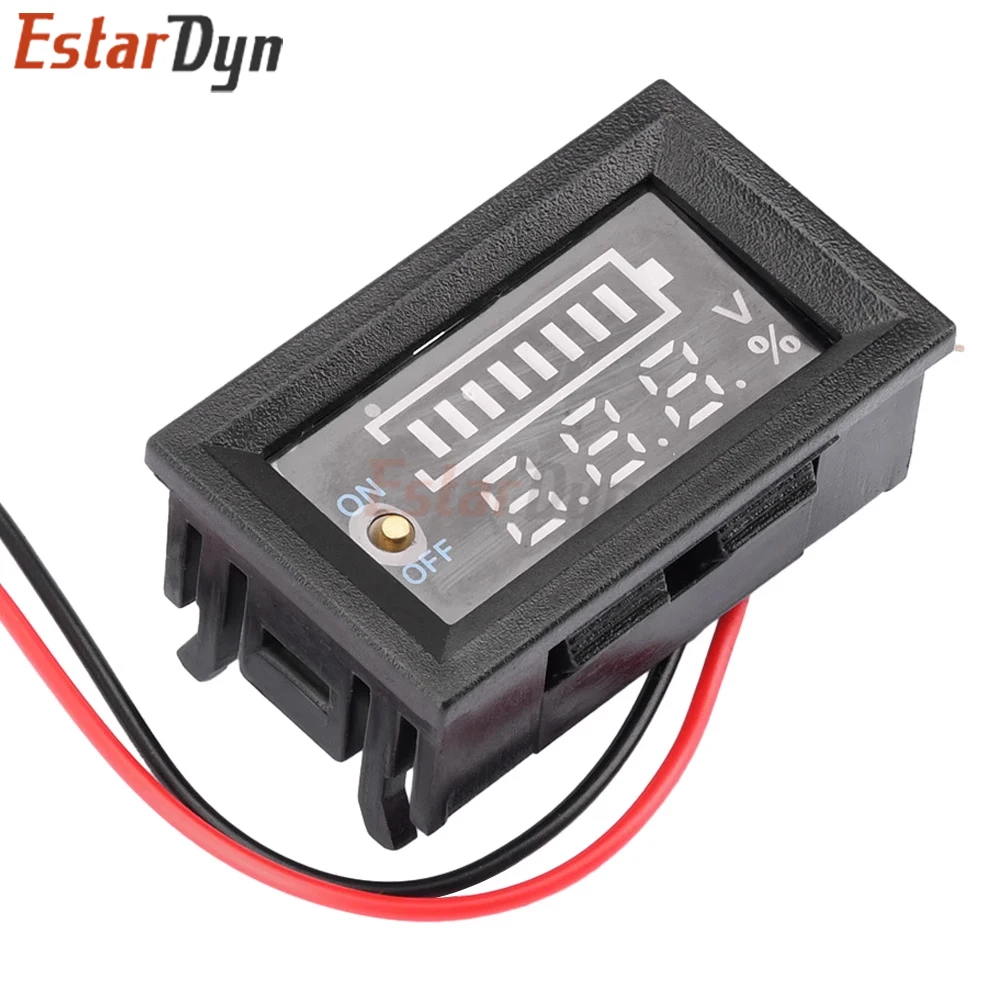 Medidor de voltaje de batería de litio 3S de plomo ácido de 12V, indicador de capacidad Digital de 12,6V con interruptor de banda para motocicleta y coche - imagen 2