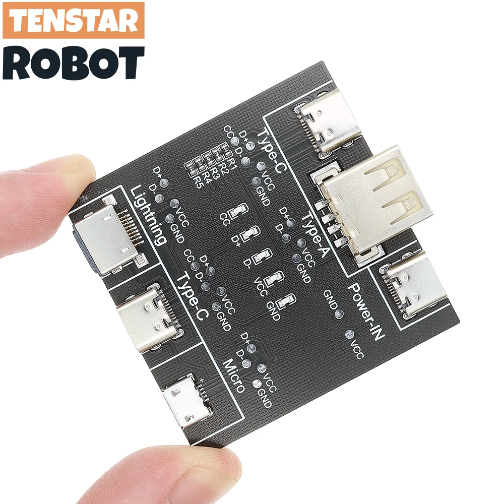 Placa de detección de Cable de datos DT3, probador de Cable Micro USB C tipo C, herramienta de diagnóstico de conmutación de cortocircuito y apagado para iOS y Android - imagen 5
