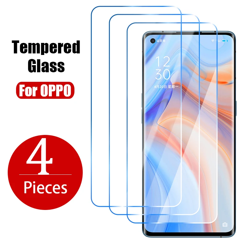 4 Uds Protector de pantalla de vidrio para OPPO A74 A72 5G A9 A5 2020 vidrio protector para OPPO A53 A52 A54 A74 vidrio - imagen 2