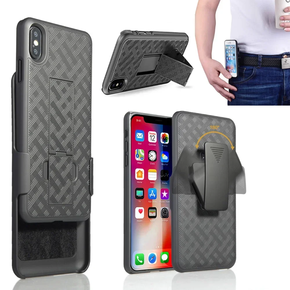 Funda de teléfono deportiva con Clip para cinturón de cintura para hombre, funda trasera con soporte para IPhone 17 Air 15 Plus 12 Mini 11 13 14 16 Pro Max - imagen 5