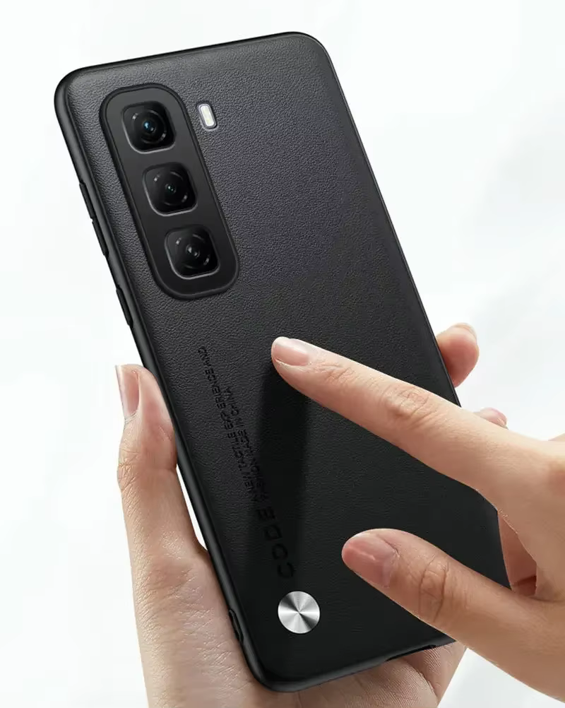 Para infinix Hot 50 Pro Plus Funda rígida de cuero PU de fibra de carbono, funda rígida antigolpes para infinix Hot 50 Pro 4G - imagen 5