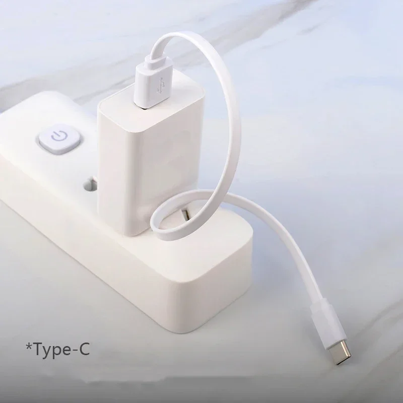 Nuevo cable USB tipo C de 50cm / 1M 5V 2A cable plano de carga de energía móvil cable de datos de fideos tipo C para Huawei xiaomi - imagen 5