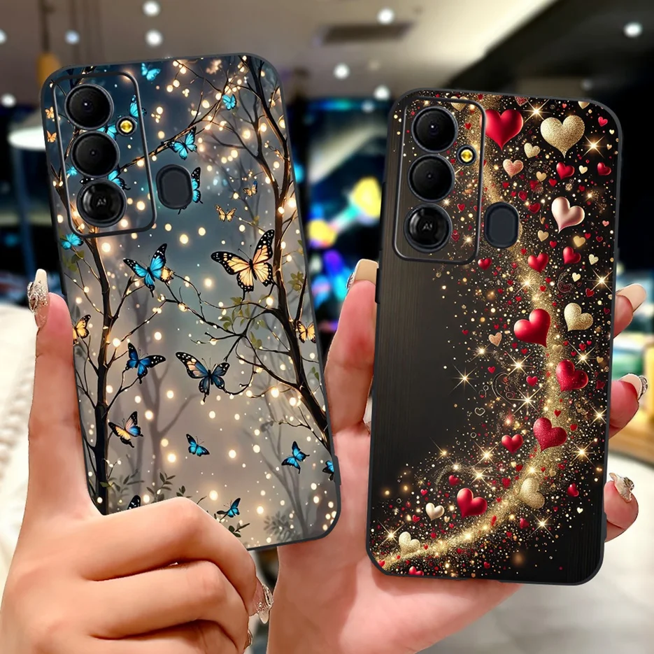 Para Tecno Pop 6 Go funda BE6j nueva funda pintada de lujo funda de teléfono de silicona suave para Tecno Pop 6 Pro BE8 Pop6 Go funda trasera Fundas - imagen 2