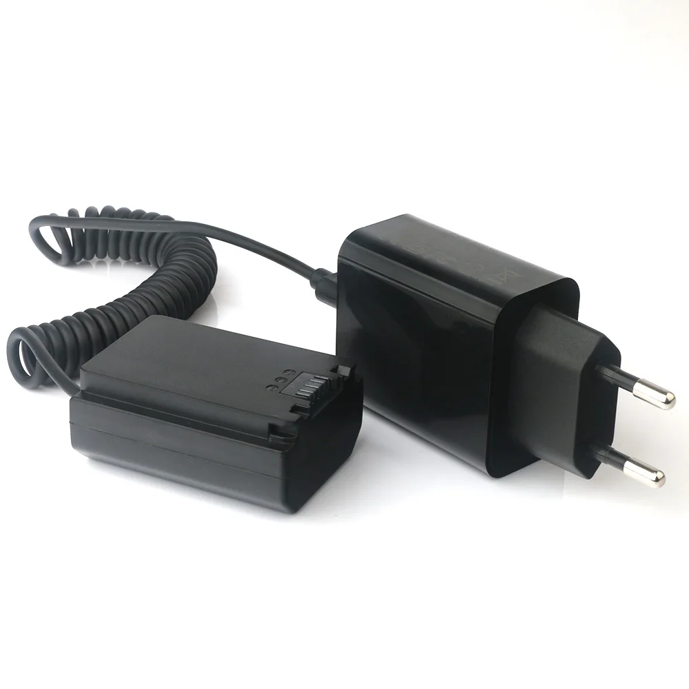 AC-FZ100 Acoplador CC NP-FZ100 Batería ficticia Cable USB-C tipo C para cámaras Sony Alpha 7R III, 7 III, 7CR, 7C II, 7C, 6700, 6600 - imagen 2