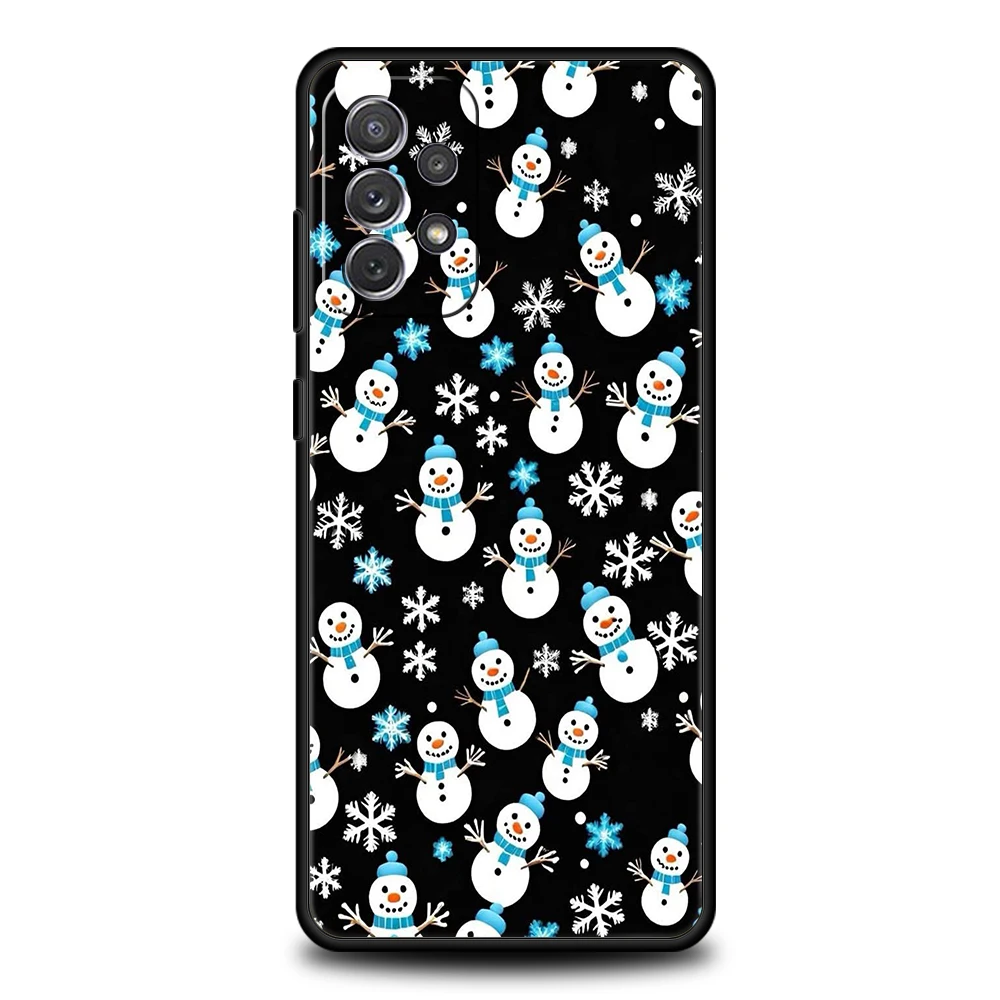 Funda de teléfono para Samsung A15 A13 A35 A55 A51 A71 A41 A31 A21S A03S A05 A17 A23 A25 A33 A53 A73 5G A07 4G cubierta de dibujos animados de Navidad - imagen 2