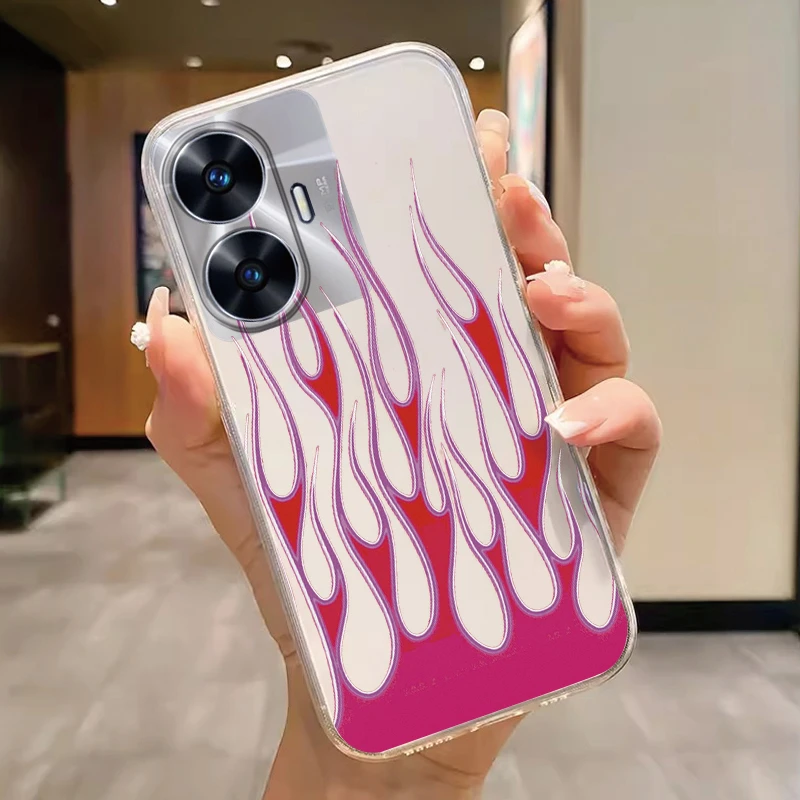 Funda transparente para Realme C55 4G, Funda trasera con dibujos de flores, Funda suave de TPU a prueba de golpes para Realme C55 C 55, carcasa de mariposa - imagen 4