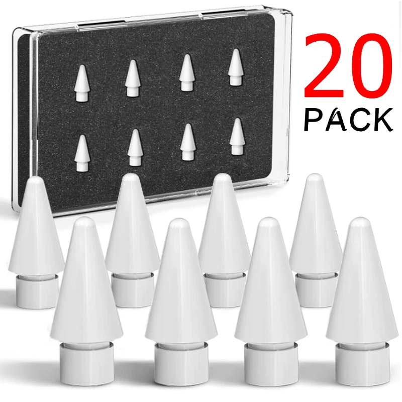 Punta de lápiz Apple para Apple Pencil, punta de 1.a y 2.a generación para IPencil, puntas de repuesto suaves para IPad, puntas de repuesto para lápiz óptico