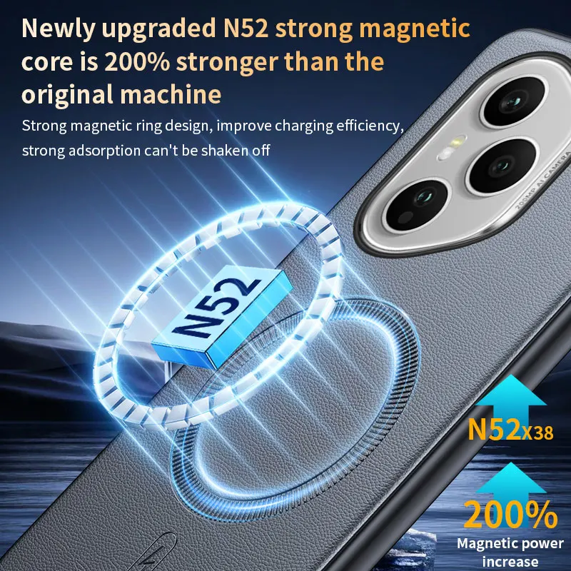 Para Honor 400 Pro funda protectora de cuero magnética para Honor 400 Pro alta calidad antihuellas antideslizante PC + TPU - imagen 5