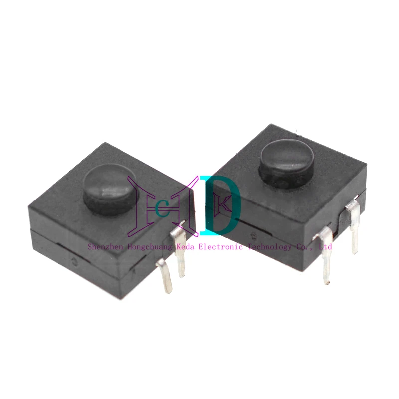 Interruptor de botón de 10 piezas, 12x12MM, linterna de luz fuerte, micro interruptor de botón, 1212-214A, autobloqueo/dos encendido y apagado uno - imagen 2