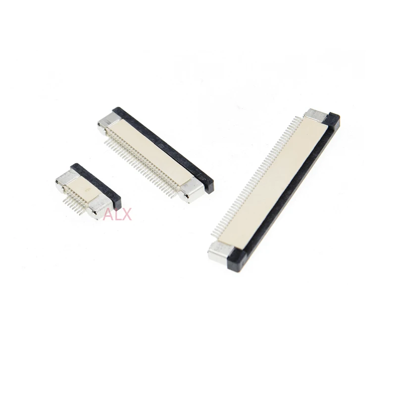 10 Uds Ffc Fpc conector de Cable paso 0,5mm alto 2mm cajón inferior tipo contacto enchufes 4p 6p 8p 10p 12p 16p 20p 30p 40p - imagen 3