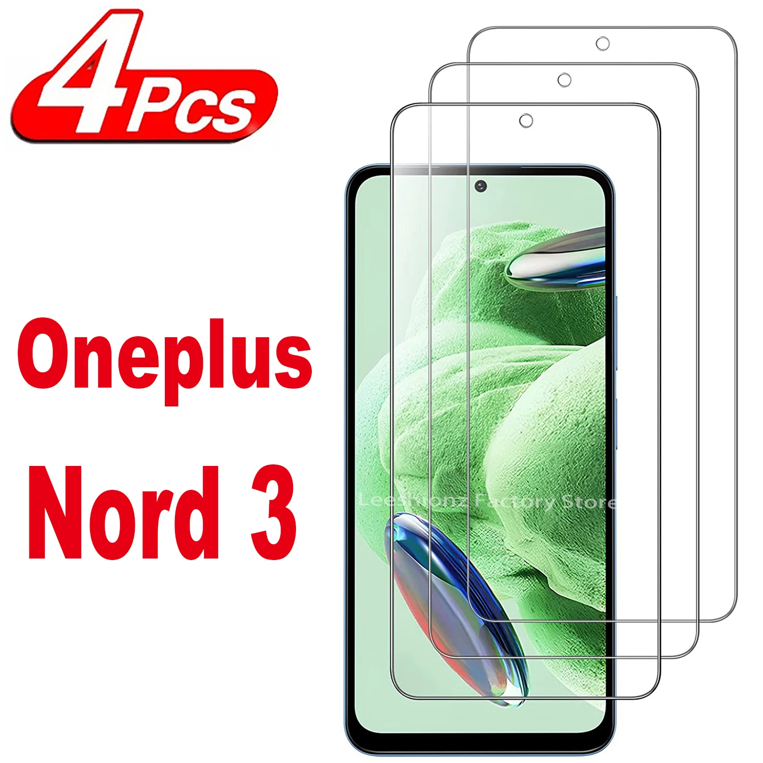 2/4 Uds 9H película de vidrio templado para OnePlus Nord 3 5G,Nord 4 5G HD Protector de pantalla - imagen 2
