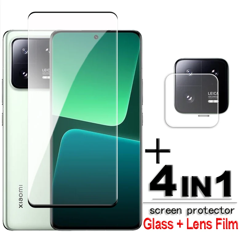 Protector de pantalla curvado para Xiaomi 13 Pro, 3D cubierta completa de vidrio templado, película de lente para Xiaomi 12, 12X, 12S Pro - imagen 2