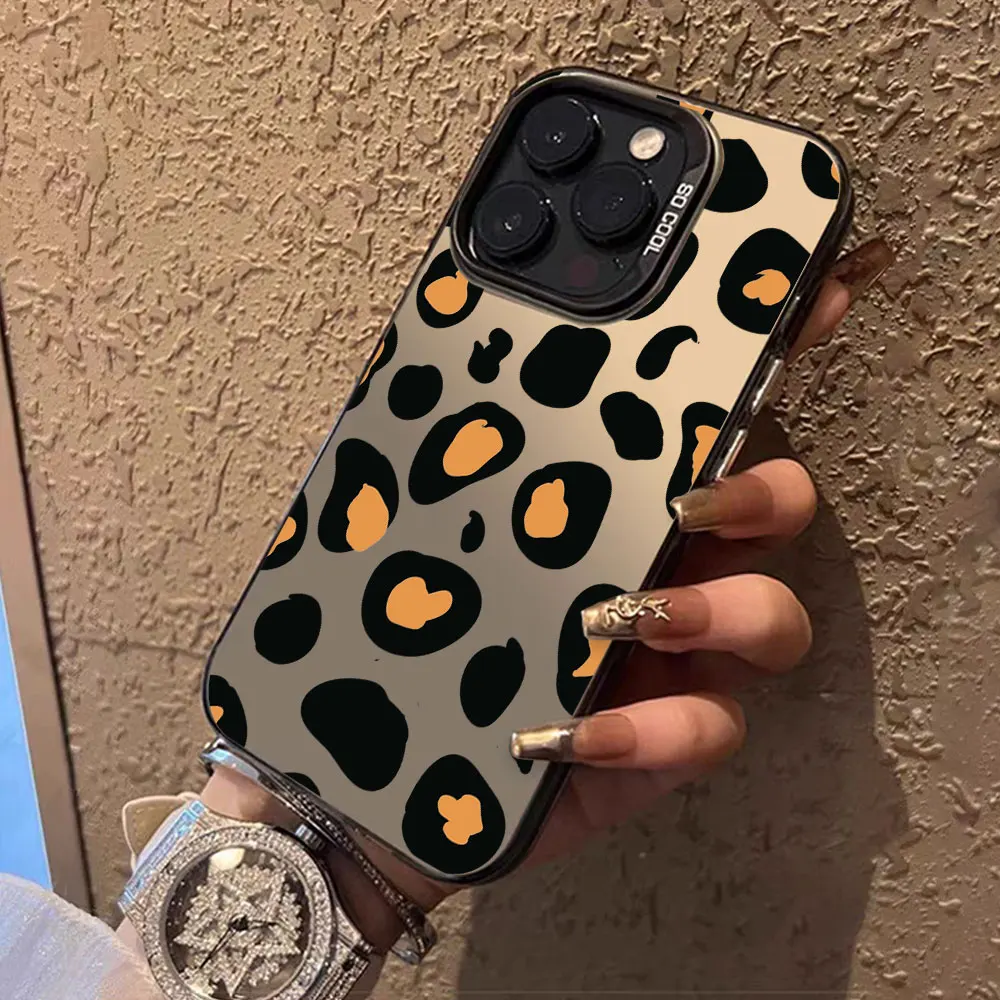 Funda con estampado de leopardo para Huawei Honor X6B X6C, funda trasera a prueba de golpes para Honor X6c X6b, Fundas de teléfono IMD plateadas
