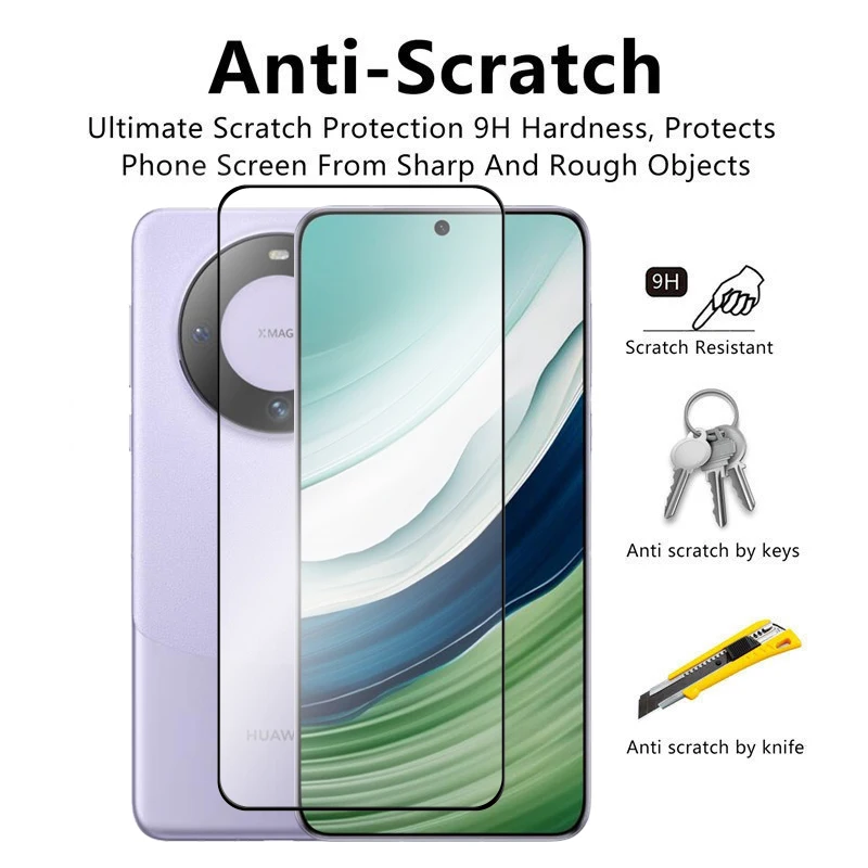 Protector de pantalla para Huawei Mate 60, cubierta completa de 6,69 pulgadas, cristal templado 2.5D para Huawei Mate 60, película de lente - imagen 3