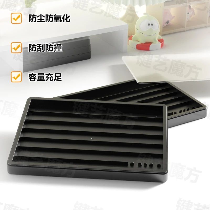 [Caja de almacenamiento de teclas] tapa de teclado personalizada organización caja de almacenamiento a prueba de polvo Material ABS vitrinas superpuestas multicapa - imagen 2