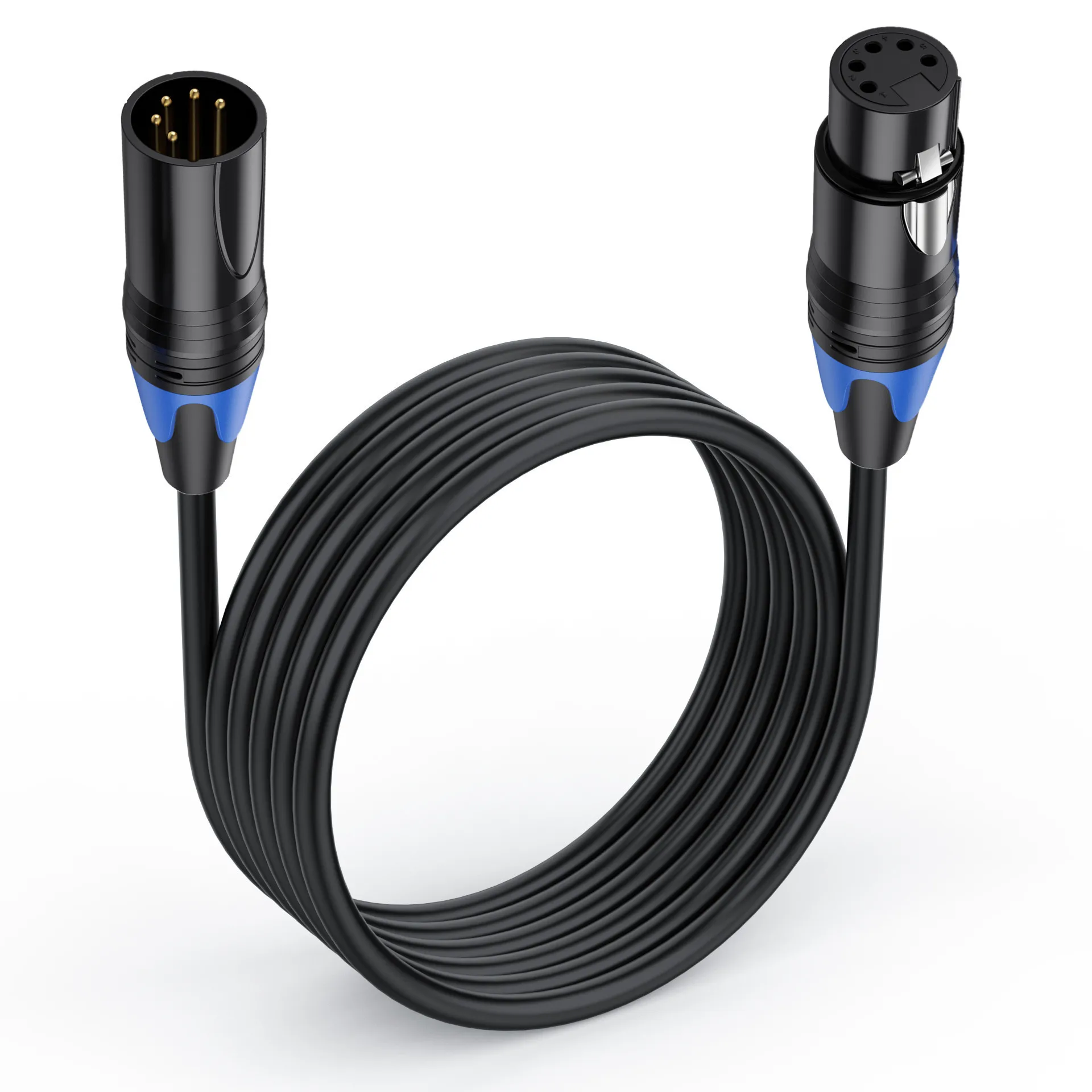 30FT DMX-512 XLR 5 pines macho a XLR 5 pines hembra Cable de iluminación DMX 0,5 M 1,8 3 M 5 M 10 M - imagen 4