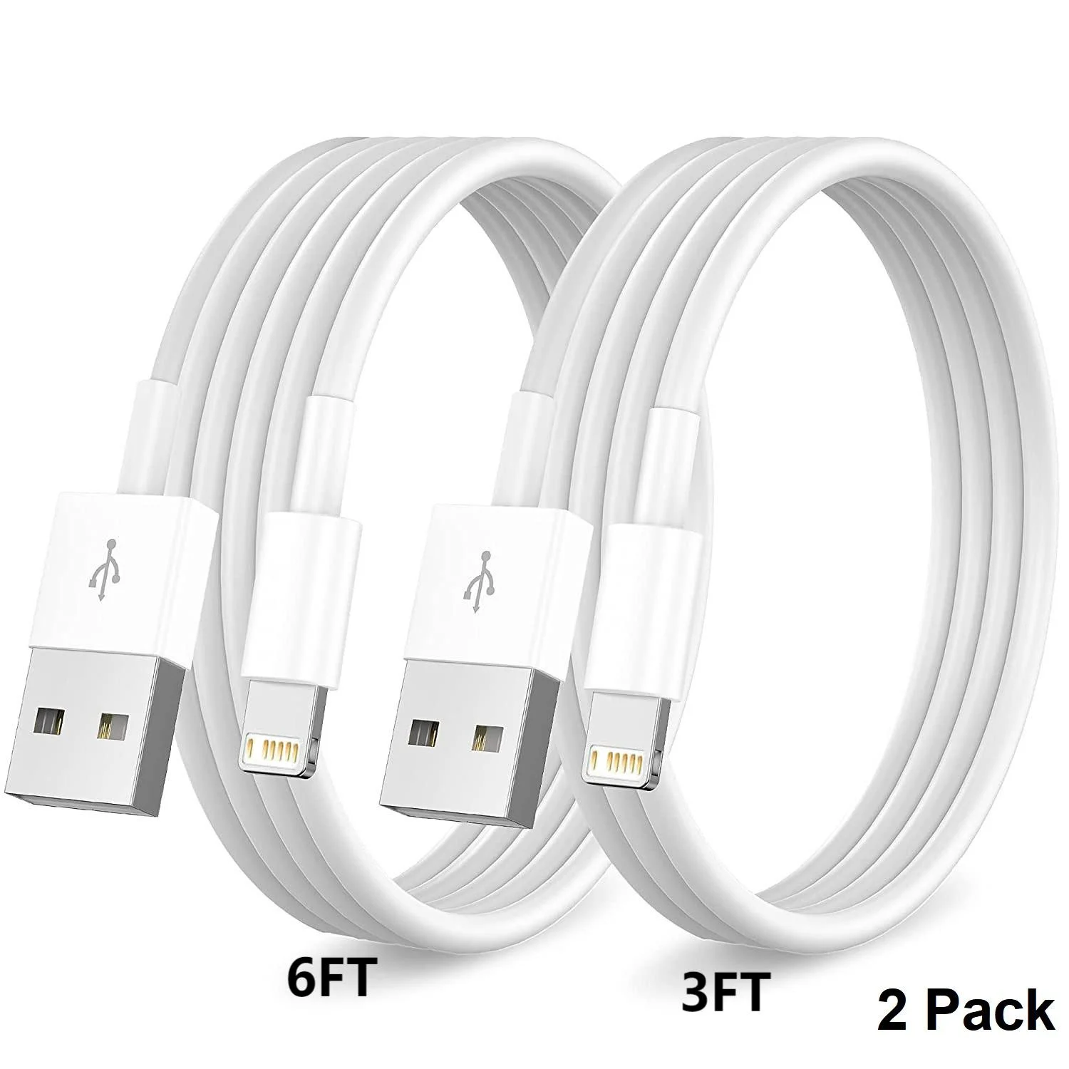 Cable de carga USB a L de 1M y 2M para iPhone IPad-2 Pack
