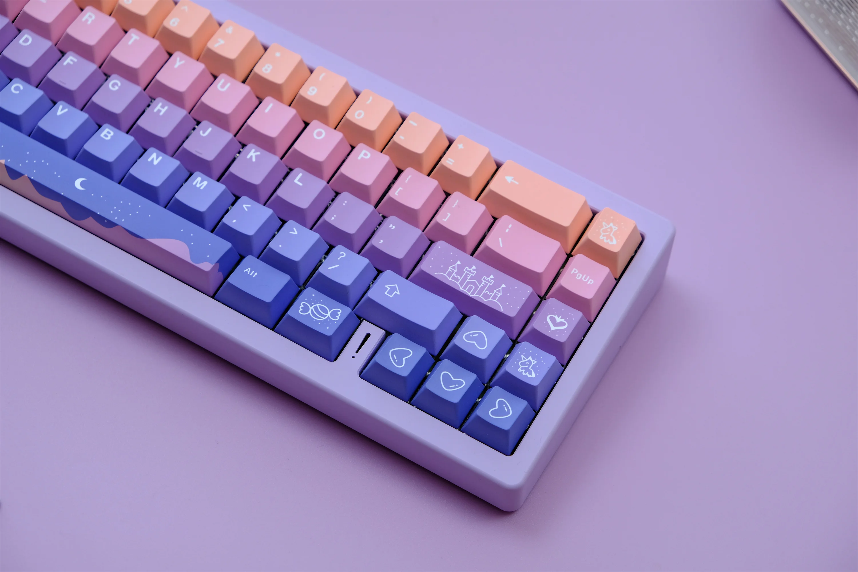 Teclas de cuento de hadas, teclas PBT de 129 teclas, perfil de cereza, DYE-SUB personalizado para teclado mecánico - imagen 3