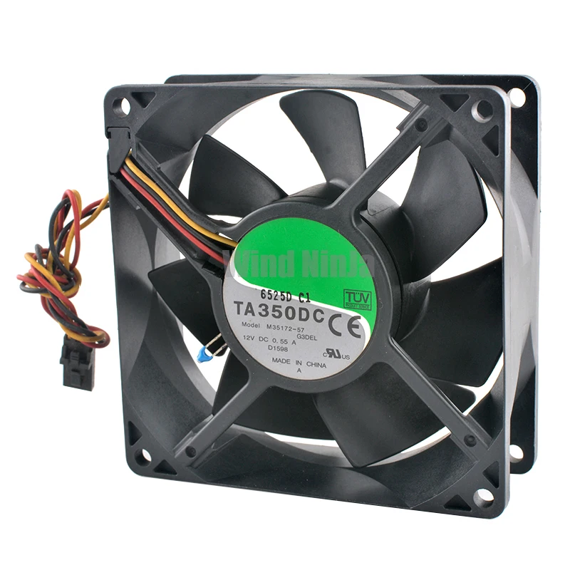 M35172-57 TA350DC Ventilador de 92 mm 9,2 cm DC12V 0.55A Ventilador de enfriamiento silencioso con control de temperatura de resistencia para chasis de servidor 92x92x32 mm - imagen 4