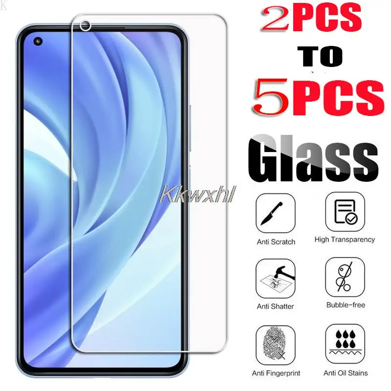 Protector de pantalla de vidrio para móvil, cubierta protectora de pantalla para Xiaomi 11 Lite 5G NE 11T Pro Mi 10i 4G 5G 11X 11i Mi11 LITE 10T 5G 9T 9 SE Mi9, 2 uds.-5 uds.