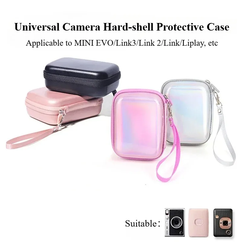 Funda de transporte a prueba de golpes para Fujifilm Instax Mini Link/2/3 /Liplay /EVO, bolsillo de malla para impresora compatible con película Instax y accesorios
