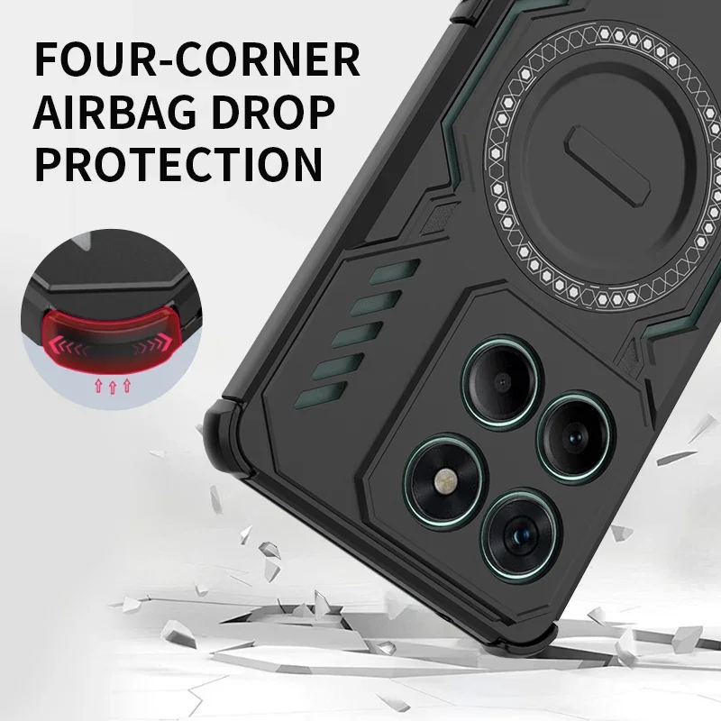 Funda protectora de disipación de calor para Motorola Moto G57, funda protectora magnética con carga inalámbrica, Fundas Coque - imagen 4