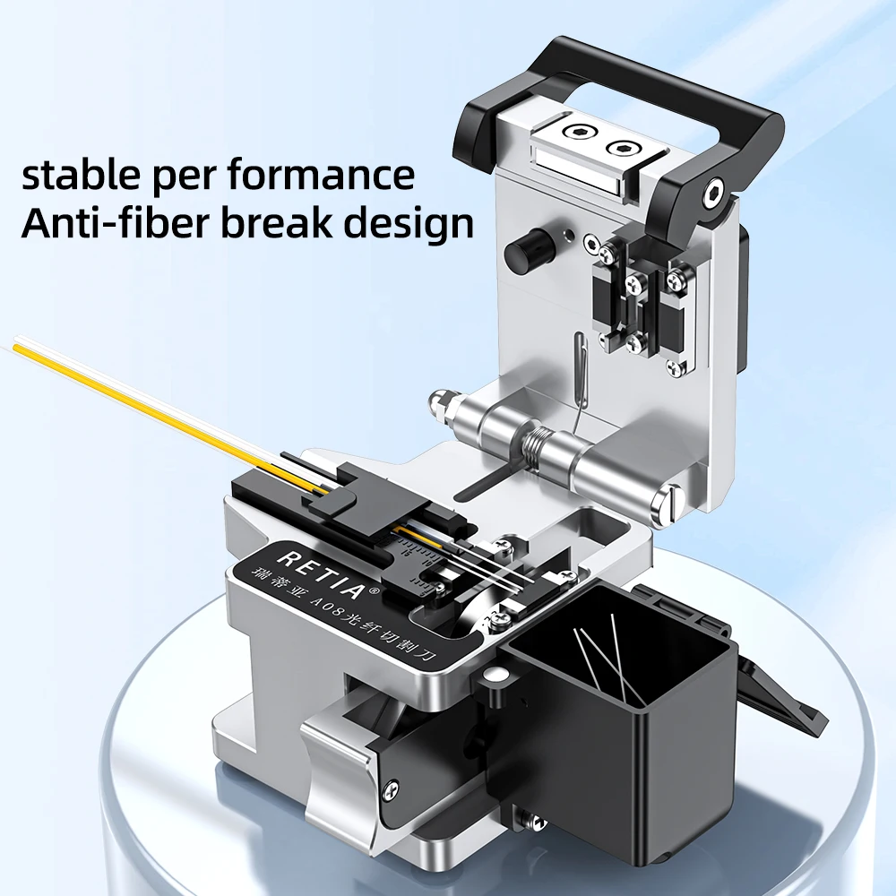 Cortador de fibra óptica SAIVXIAN RD-A08 RD-A06, cuchilla de fibra de alta precisión con caja de desecho, corte de cuchilla de fibra óptica de 50000 Lifes - imagen 4