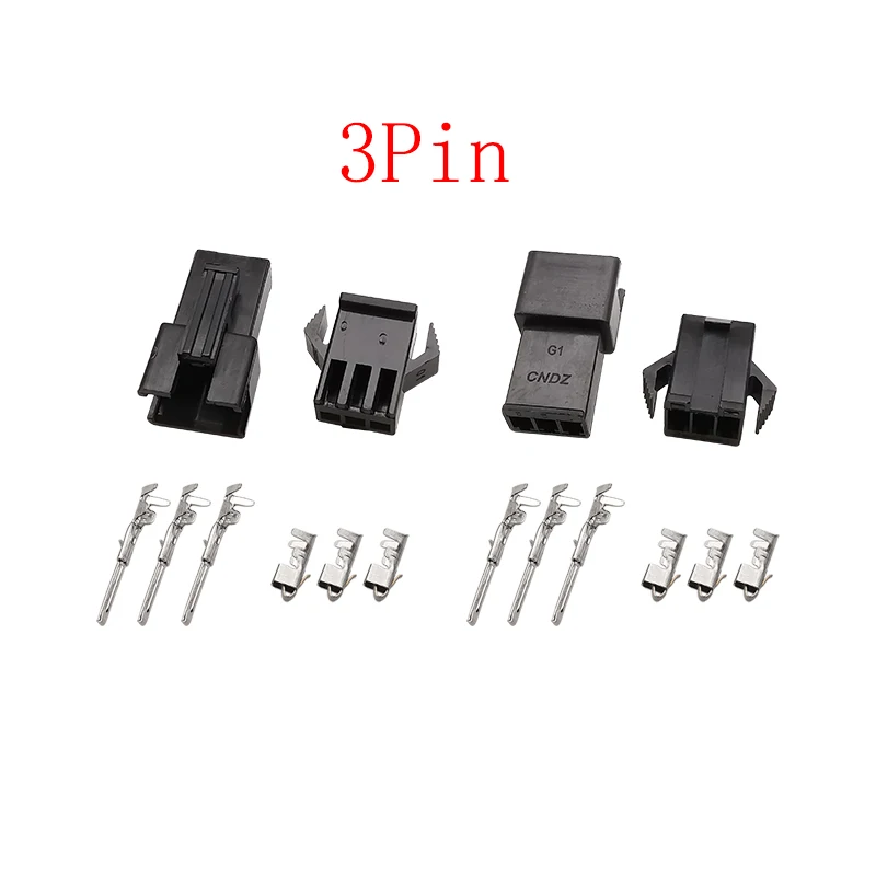 Negro JST SM 2,54mm paso 2/3/4/5 Pin enchufe macho hembra carcasa conectores de cable carcasa de plástico SM2.54 terminales de Pin de engarce - imagen 3