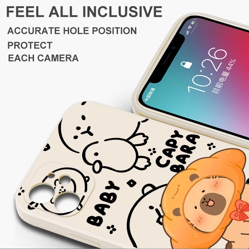Funda de pan de pareja de dibujos animados para Apple iPhone 11 12 13 Pro Max 16 14 15 Plus XR XS 7 8 16e 17 Air Soft Cover - imagen 3