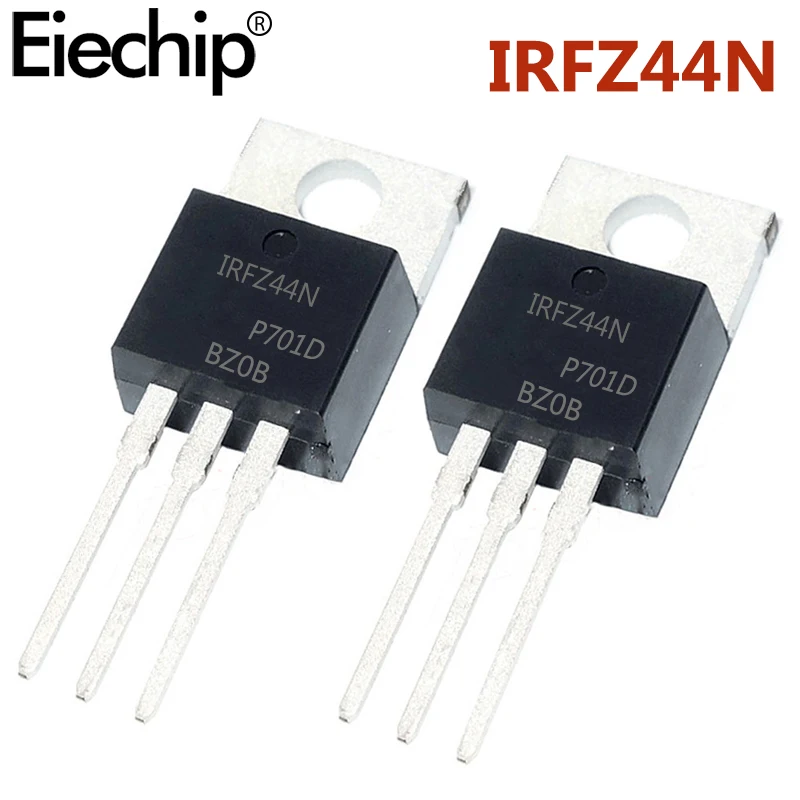 10 Uds transistores IRFZ44N IRFZ44 MOSFET Transistor TO-220 MOSFET de potencia IRFZ44NPBF 49A 55V transistores de efecto de campo nuevo Original