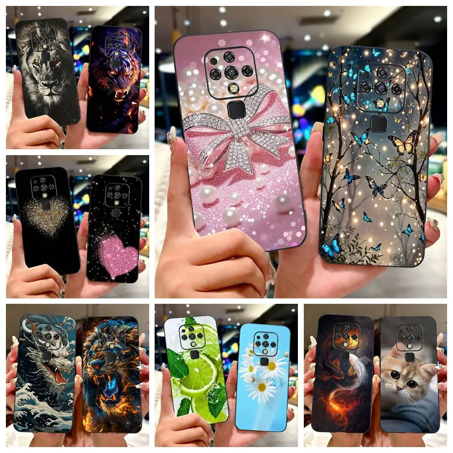 Para Tecno Camon 16 Pro funda Camon16 CE7 CE7j funda pintada de lujo funda de teléfono de silicona suave para Tecno Camon 16 Premier CE9 Fundas