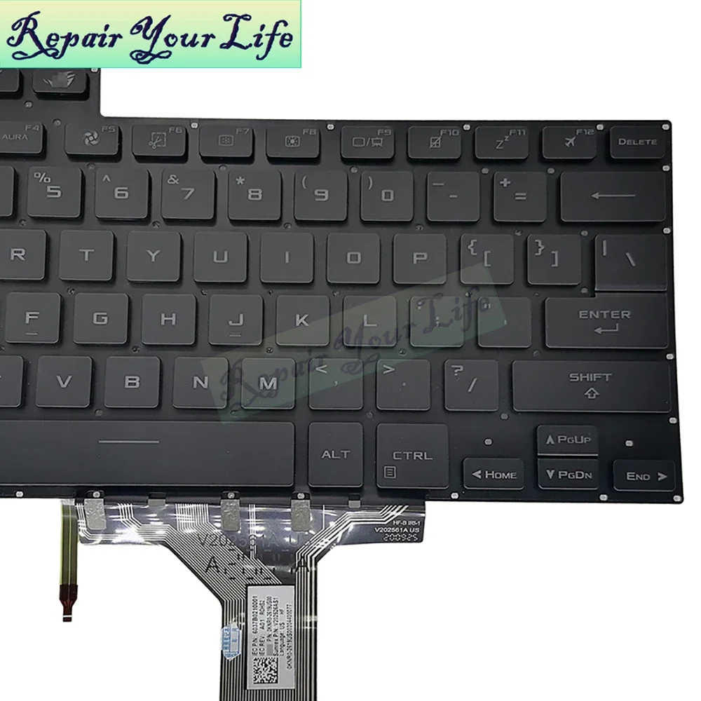 US Backlit Keyboard for ASUS ROG Flow X13 GV301 GV301QC GV301QH GV301QE Gaming Laptop Keyboards Backlight V202526AS1 2619US00 - imagen 4