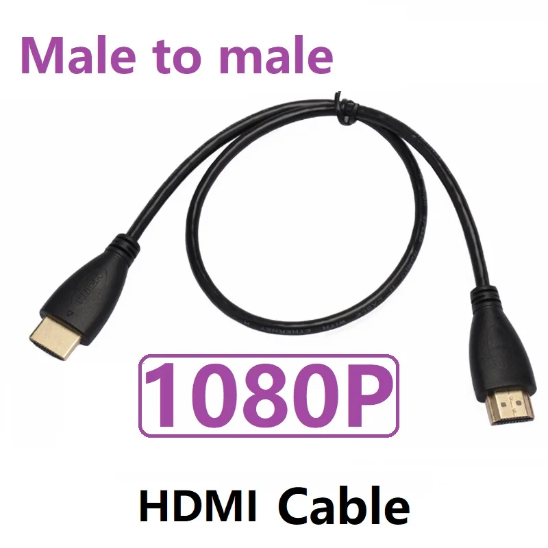 Cables de vídeo compatibles con HDMI, Cable 3D chapado en oro 1,4 1080P para conmutador divisor HDTV, Cable de extensión PS4