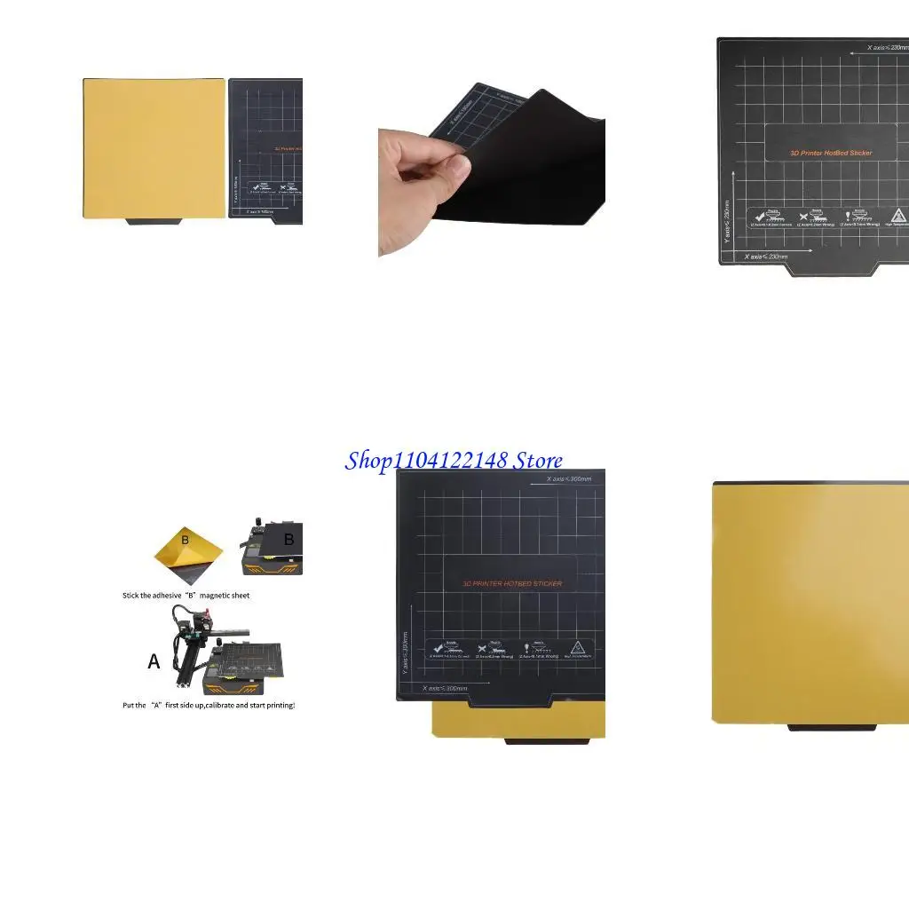 P9FA Buildplate Pegatina magnética Mat cama caliente Mat plataforma Build Surface Surface para Ender 3