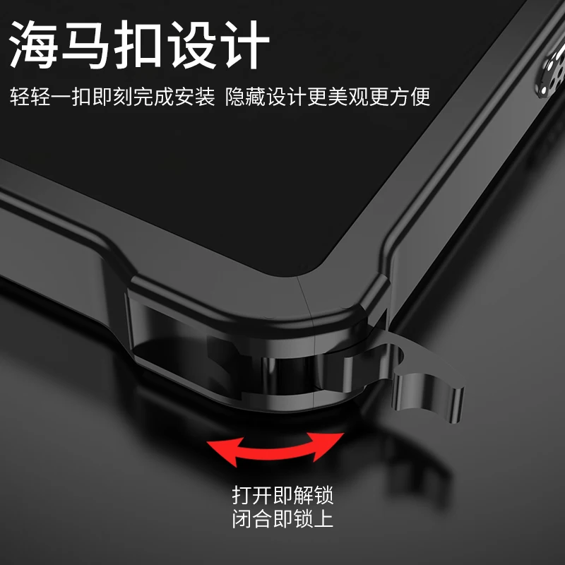 Funda de marco de Metal para Redmagic10, tapa de lente de Metal de aire, cubierta dividida de disipación de calor ultrafina para parachoques de aire Redmagic Red Magic 10 - imagen 3