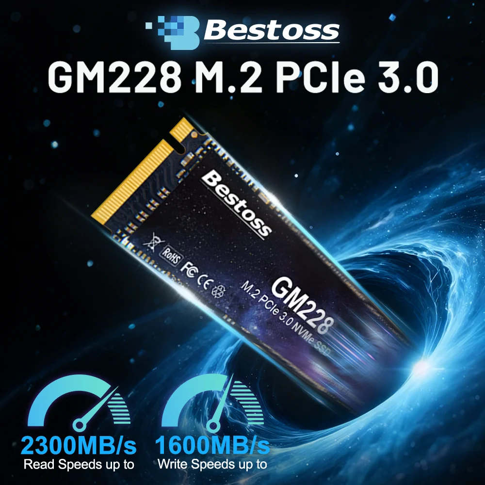 Bestoss PCIe 3,0 NVMe M.2 2280 interfaz SSD 128GB 256G 512GB 1TB 2TB Gen3 unidades de estado sólido para PC portátil