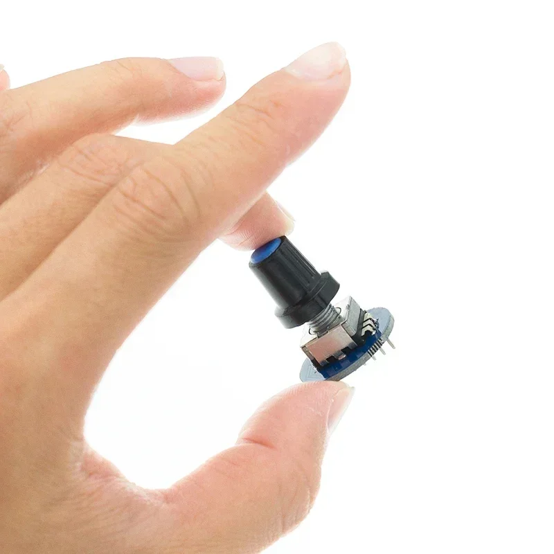 Sensor de desarrollo Arduino, módulo codificador rotatorio de ladrillo, tapa de perilla de potenciómetro giratorio de Audio redondo EC11 - imagen 5