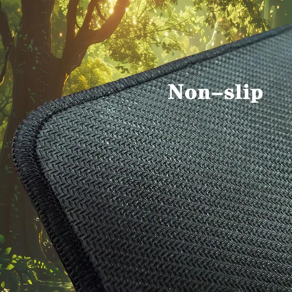 Alfombrilla de ratón de bosque de fantasía, alfombrilla grande para ratón XXL, alfombrilla de goma para juegos con cerradura para teléfono, alfombrilla para escritorio, monitor de ordenador, jugadores, trabajo y oficina - imagen 4