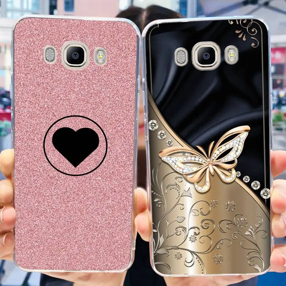 Funda para Samsung Galaxy J5 (2016) SM-J510F / J5 20215 SM-J500H Linda flor gato teléfono parachoques en Samsung J5 funda de silicona suave TPU - imagen 2