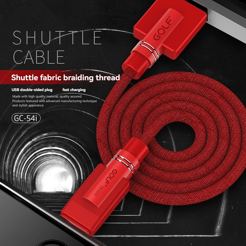 Cable de carga rápida USB de doble cara para iPhone 11 12 13 mini 14 Pro Max X XR XS Max 6 6S 7 8 Plus línea de datos de Cable trenzado de tela - imagen 3