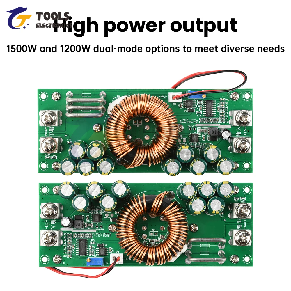 Módulo convertidor Buck de 1500W y 1200W, voltaje ajustable, módulo reductor de DC-DC de alta potencia con rectificación de sincronización - imagen 2