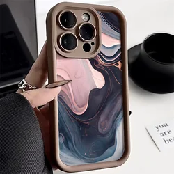 Funda iPhone silicona mármol líquido antichoque color sólido