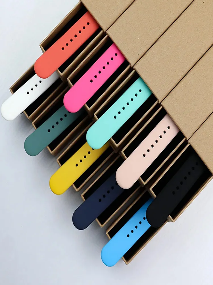 Correas para Apple Watch Band 44mm 40mm 45mm 41mm 49mm 46 42mm 38mm pulsera de silicona correa iwatch serie 10 7 8 se 3 6 9 ultra 2 - imagen 2