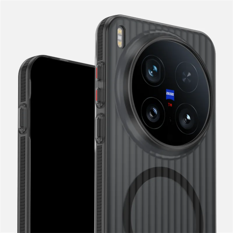 Para VIVO X300 Pro para funda de teléfono MagSafe magnética para VIVO X300Pro equipaje raya transparente mate duro cubierta a prueba de golpes parachoques - imagen 5